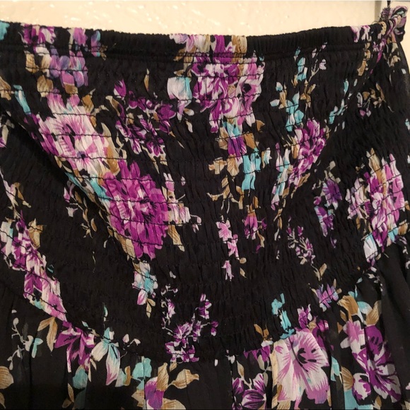 Like New Floral Print Strapless Babydoll Dress - Picture 4 of 4